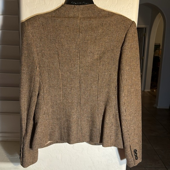 VTG‎ Evan Picone Micro plaid 100% wool blazer jacket - Picture 4 of 7